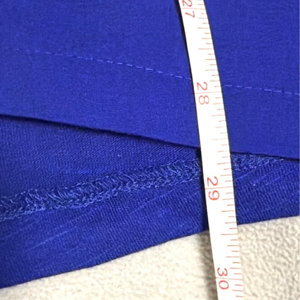 Cable & Gauge Womens Bright Blue Cotton Short Sleeve Embroidered Top Size L - Picture 7 of 7